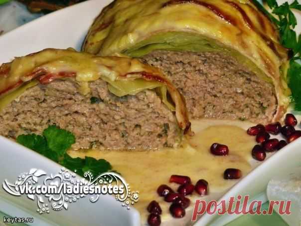МЯСНОЙ РУЛЕТ ”ГОЛУБЕЦ” В СЛИВОЧНОМ СОУСЕ