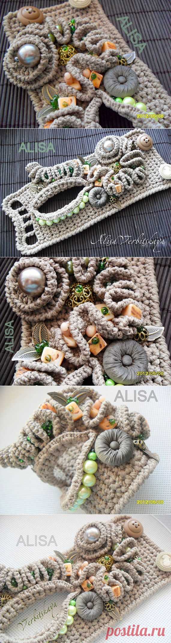 Браслет вязаный Горошек от AlisaSonya на Etsy