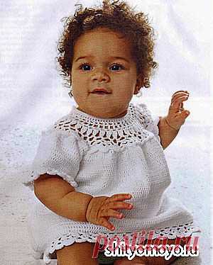 Летнее детское платье, связанное крючком. Описание и схемы вязания бесплатно/Для детей/Вязание/Статьи / Шитье, вязание, рукоделие, бисероплетение