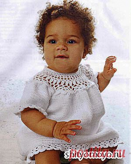 Летнее детское платье, связанное крючком. Описание и схемы вязания бесплатно/Для детей/Вязание/Статьи / Шитье, вязание, рукоделие, бисероплетение