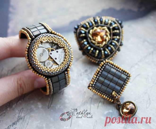 biser.info_61198_komplekt-ukrashenij-vintazh-braslet-brosh-i-kolco._1390138715.jpg (1450×1200)