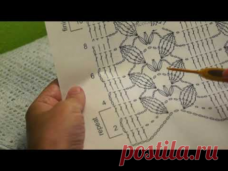 КРАСИВЫЙ УЗОР по схеме , ВЯЗАНИЕ КРЮЧКОМ ( Узор № 307)