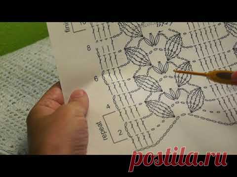 КРАСИВЫЙ УЗОР по схеме , ВЯЗАНИЕ КРЮЧКОМ ( Узор № 307)