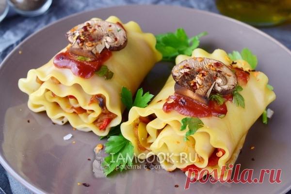 Постная лазанья с грибами — рецепт с фото пошагово