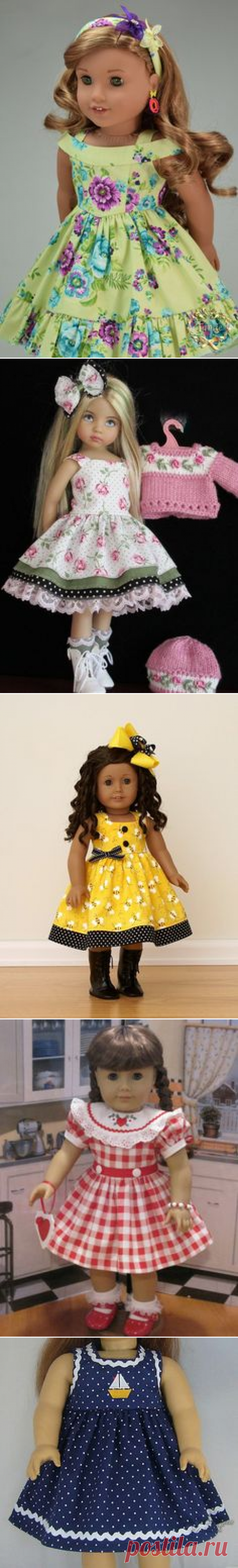 (30) Yellow sundress for 18 dolls or American Girl by mydollyscloset1 | My sewing