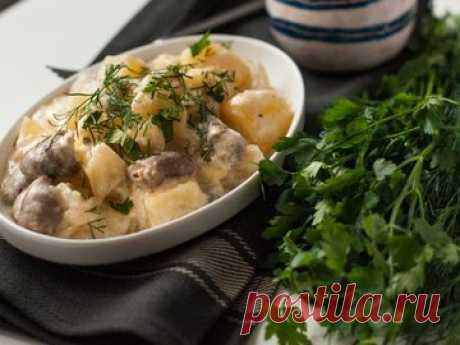 Картофель с куриными сердечками в мультиварке - простой и вкусный рецепт с пошаговыми фото