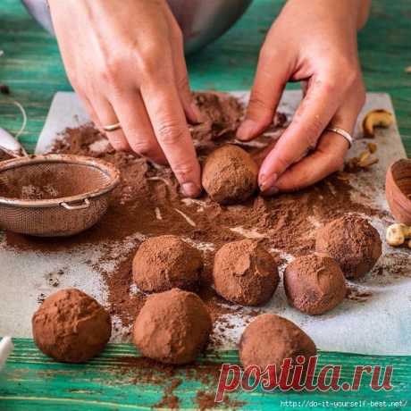 Шоколадно-кофейные трюфели.