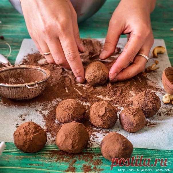 Шоколадно-кофейные трюфели.