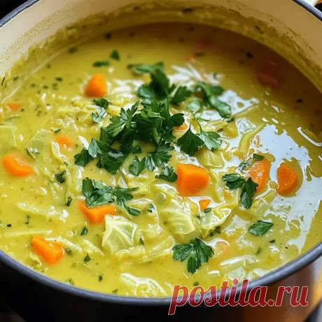 Wunderbare One-Pot Creamy Cabbage Soup Rezept - PinRezepte