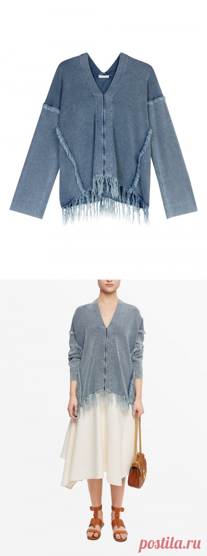 Chloé V-Neck Fringed Jumper - Shop Online at Style.com