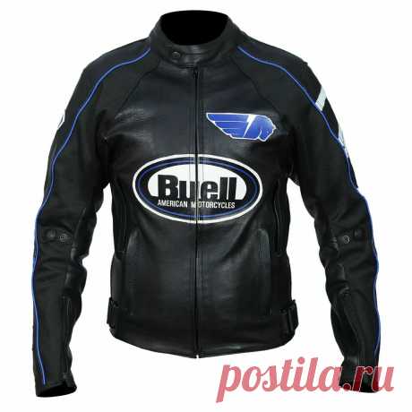 Buell Motorcycle Motorbike Racing Leather Jacket with CE Armors | eBay