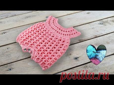 Enterizo body bebé tejido a crochet Teje con Lidia !