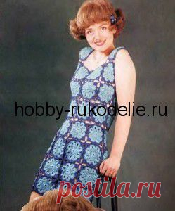 Хобби (рукоделие своими руками): вышивка, вязание » Архив блога » Вязание крючком платья из двух цветов