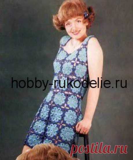 Хобби (рукоделие своими руками): вышивка, вязание » Архив блога » Вязание крючком платья из двух цветов