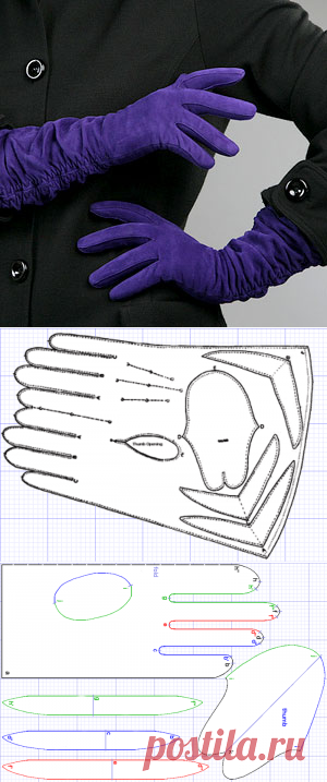 Выкройка перчаток. Дайте две!
