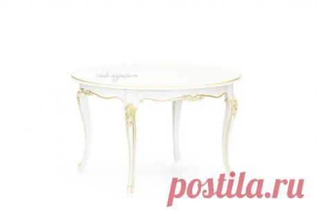 Кухонный стол белый круглый раздвижной из массива бука – Линда-17. В интернет-магазине Chudo-magazin.ru в Москве.