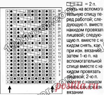 1001 узор. Узоры спицами. Патентные узоры, узор 6