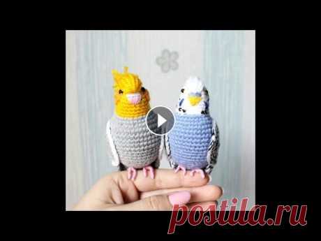 Волнистый попугай/Crochet parrot toy/Вязаний папуга Если пока что боитесь подарить ребенку живого попугая, то стоит начать с игрушечного. Выглядит он прям как живой и не требует много ухода) Попугай ста...