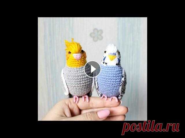 Волнистый попугай/Crochet parrot toy/Вязаний папуга Если пока что боитесь подарить ребенку живого попугая, то стоит начать с игрушечного. Выглядит он прям как живой и не требует много ухода) Попугай ста...