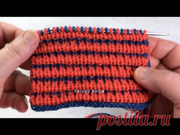 Поперечные складки из вытянутых петель (2 способа). Вязание спицами. Welts knitting.