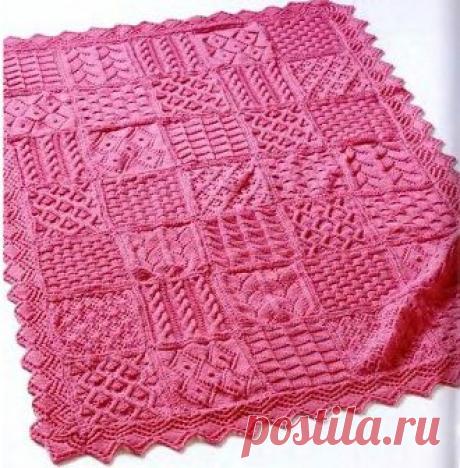 Вязаный плед. .