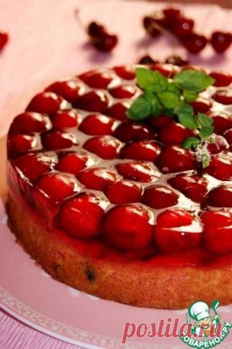 Летний пирог с черешней и желе - кулинарный рецепт