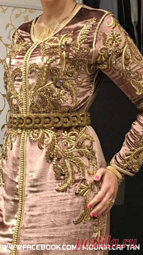 اجمل تصاميم القفطان المغربي بثوب الموبرا 2017 - خياطتي