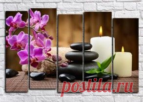 Купить модульные картины цветы + подарок всем!