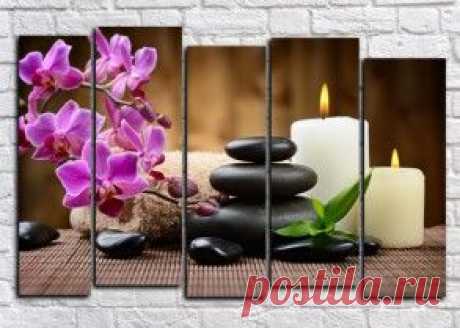 Купить модульные картины цветы + подарок всем!