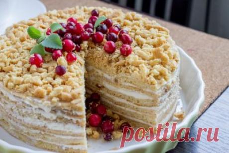 Торт творожный с творожным кремом «Домашний» — Кулинарные рецепты любящей жены