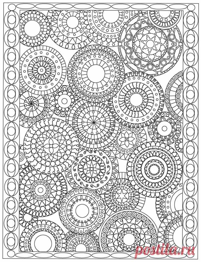 Контурные рисунки. Раскраски. Микс