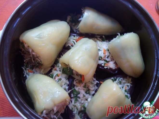 Квашеные баклажаны и перцы с капустой Кулинарный рецепт(***)