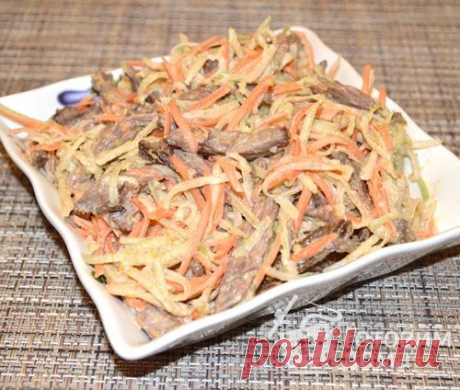 Мясной салат с зеленой редькой - пошаговый рецепт с фото на Готовим дома