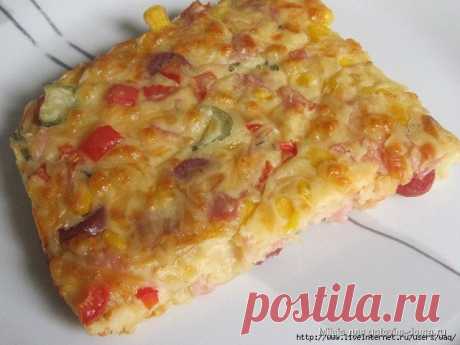 Пицца-пирог по быстрому - Schüttelpizza.