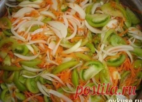 Салат из зеленых помидоров «Акварель» - Простые рецепты Овкусе.ру