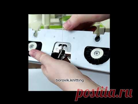 Платинг на Silver reed sk 328. Как заправить нити в каретку.