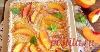 Тарта с праскови и сметанов крем - Crostata di pesche e crema cotta