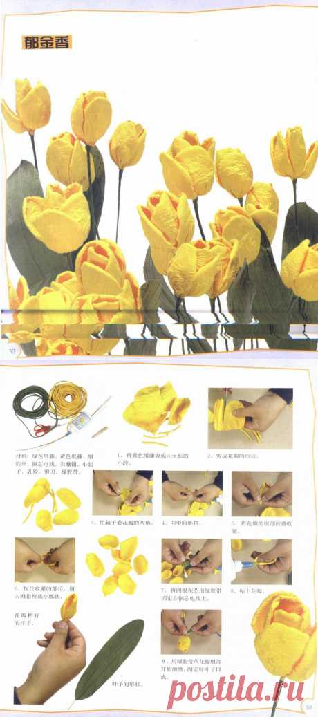 Тюльпаны из бумаги. Оригами | Домоводство для всей семьи