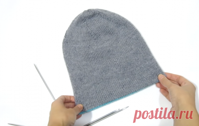 Тёплая двухслойная шапка спицами для мужчин... и не только | Тепло о вязании | Яндекс Дзен