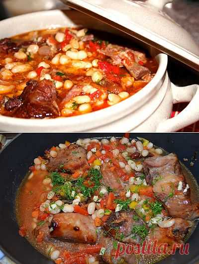 Фасоль с копчеными ребрышками по-македонски : Вторые блюда