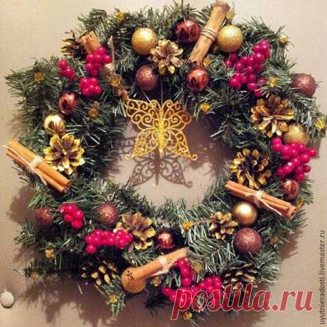 Рождественский венок. Мастер-класс. / Рукоделие