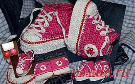 2HandMade » Blog Archive » Пинетки – Кеды / Zīdaiņu zābaciņi – Kedas