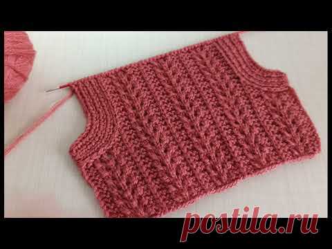 YELEKLERDE ARKA KOL KESİMİ NASIL YAPILIR /yelek modelleri ❤️ Knitting Patterns /Strickmuster