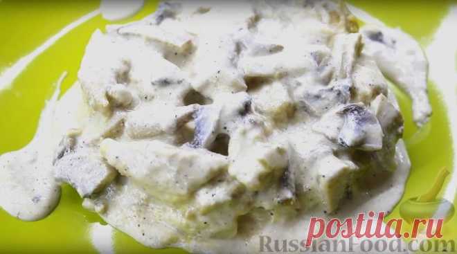 Рецепт: Фрикасе из курицы с грибами на RussianFood.com
