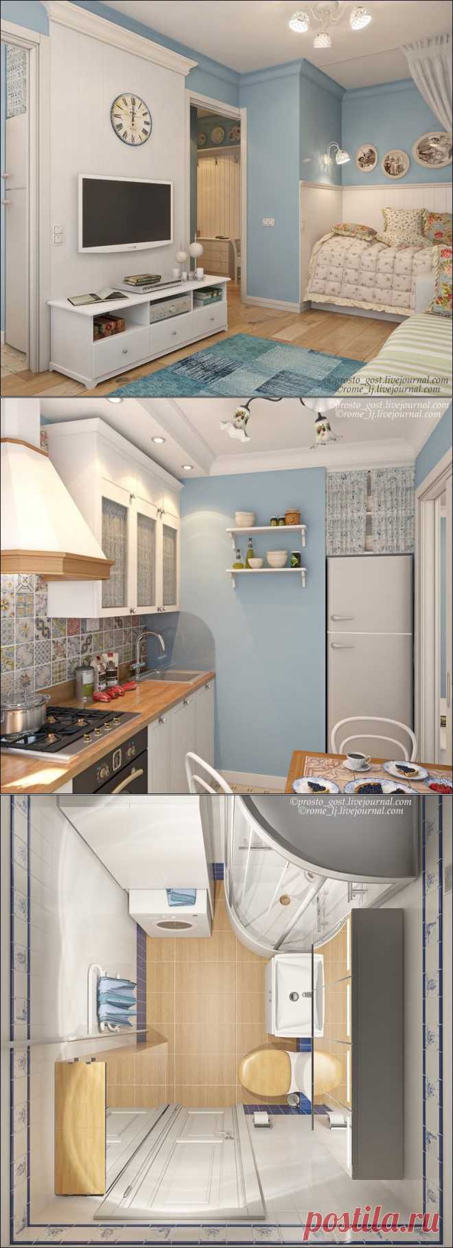 Функциональная и удобная однокомнатная "хрущевка" - Роскошь и уют