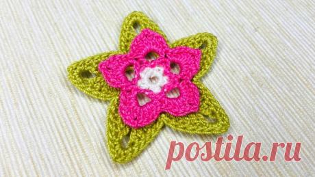 Мастер-класс по вязанию крючком цветочка. | Повязули. Вязание крючком и вязание С2С. | Яндекс Дзен