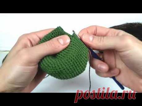 Динозавр крючком. Вязаные игрушки.Вязание для начинающих. Crochet dino.(Урок 2 Тело, хвост)