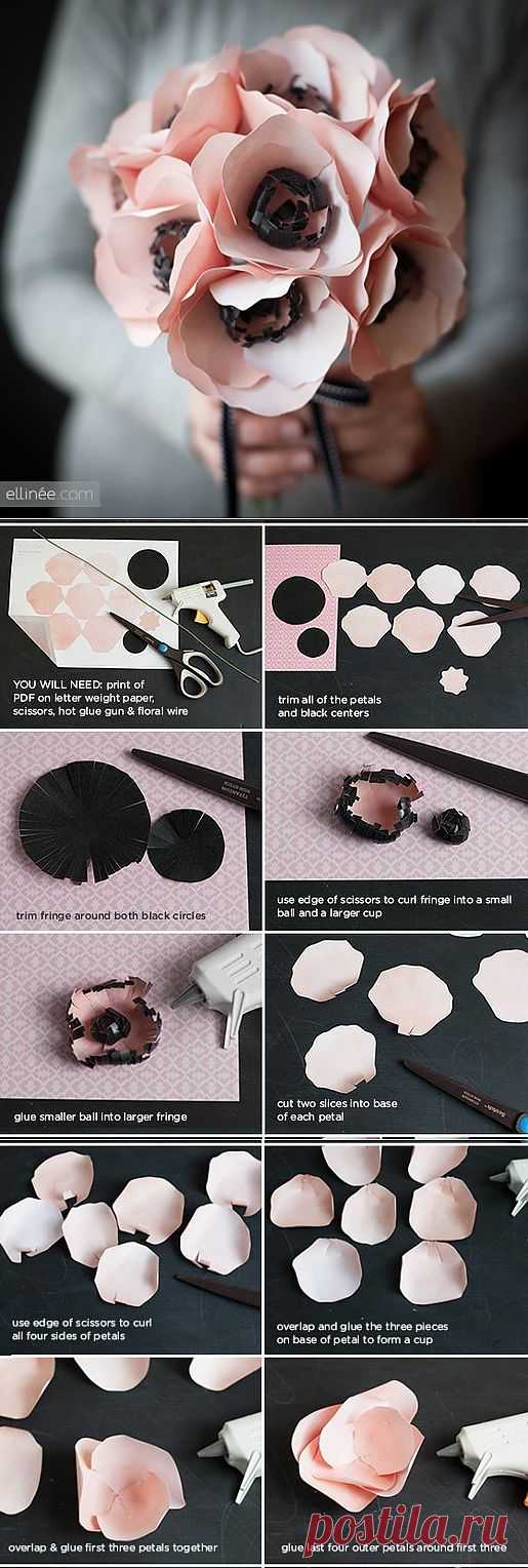 Folding paper flowers. How to make flowers out of paper | Laboratory household