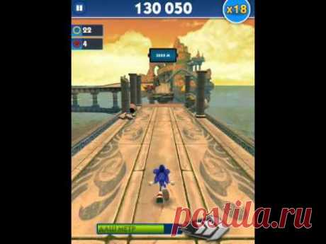Sonic Dash! Самый быстрый ежик! Серия 122! 100 тысяч очков! Игра iPhone iPad