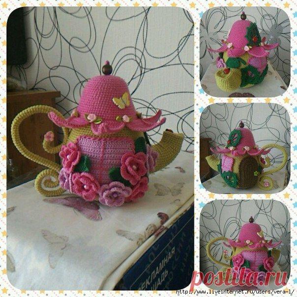 ЦВЕТОЧНЫЙ ЧАЙНИК . МК - Нина Акопова.